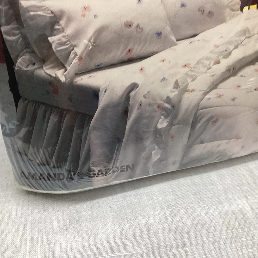 VINTAGE CRITERION BY DAN RIVER TWIN SIZE BED SHEETS 3 PIECE AMANDA’S GARDEN NWT